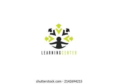 Student group icon logo design. Education logo people group symbol icon vector design.