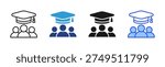 Student Group icon set multiple style collection
