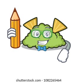 Student guacamole character cartoon style