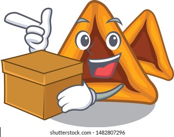 Student hamantaschen cookies with the cartoon shape