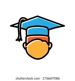 diseño vectorial de icono dibujado a mano por estudiantes