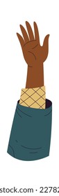 Student hand showing fingers flat icon Graduation. Vector illustration