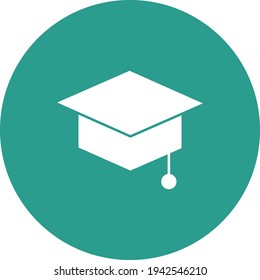 Student hat, cap, degree completed icon vector image. Can also be used for online education. Suitable for use on web apps, mobile apps and print media.