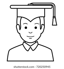 student with hat graduation avatar
