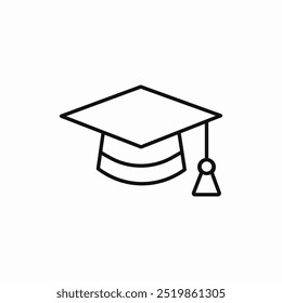 student hat icon sign vector