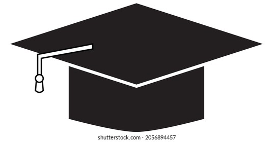Diseño vectorial de iconos de sombrero estudiantil