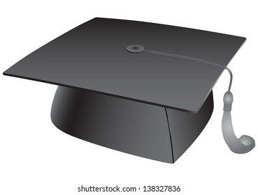 Student hat with a tassel. Vector illustration.
