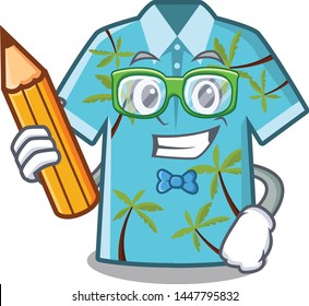 Student hawaiian shirt isolated in the character