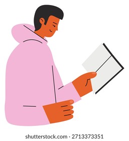 Schulbuch. Zeichen wird gelesen. Farbsymbol