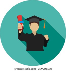 Student Holding Degree