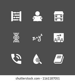 student icon. 9 student set with read, abacus, school and team vector icons for web and mobile app