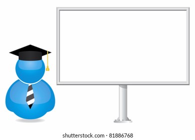 Student icon and billboard