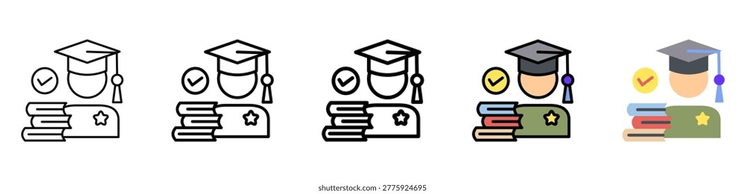 Student Icon Collection With Different Styles And Colors
