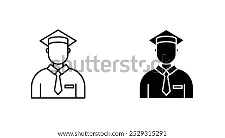 Student icon concept. Stock vector