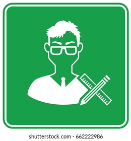 Student icon design,clean vector