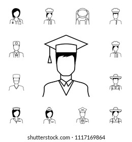 student icon. Detailed set of Proffecions icons. Premium quality graphic design sign. One of the collection icons for websites, web design, mobile app