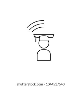 student icon. Element of online education icon for mobile concept and web apps. Thin line  icon for website design and development, app development on white background
