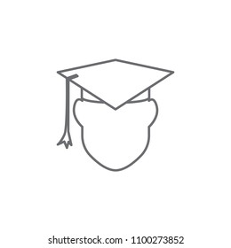 student icon. Element of web icon for mobile concept and web apps. Thin line student icon can be used for web and mobile. Premium icon on white background