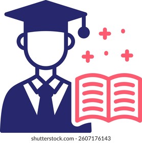 Student Icon Fill Vector Illustration