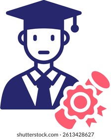 Student Icon Fill Vector Illustration