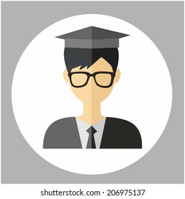student icon flat design
