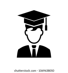 student Icon flat vector