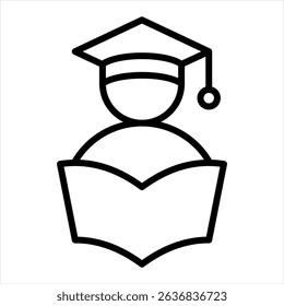 Student icon Graduate and Education Symbol