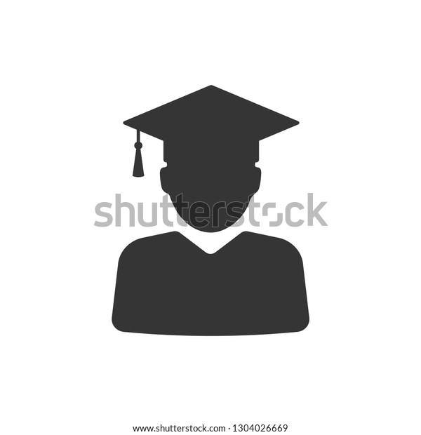 Student Icon Head Graduation Cap Stock Vector (Royalty Free) 1304026669 ...