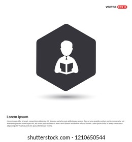 student icon Hexa White Background icon template - Free vector icon