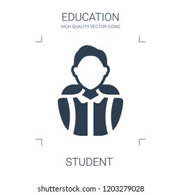 student icon. high quality filled student icon on white background. from education collection flat trendy vector student symbol. use for web and mobile