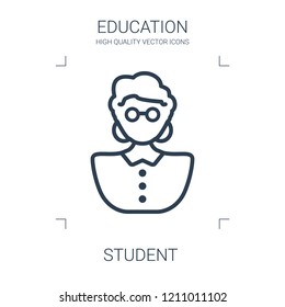 student icon. high quality line student icon on white background. from education collection flat trendy vector student symbol. use for web and mobile