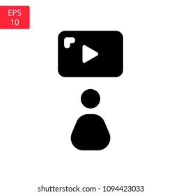 student icon. isolated sign symbol