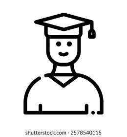 Student Icon in Line Style