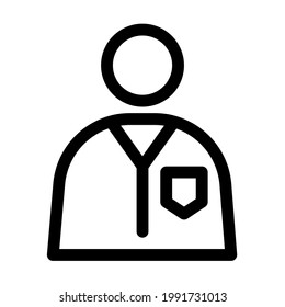 ilustración del vector de estilo lineal del icono del alumno