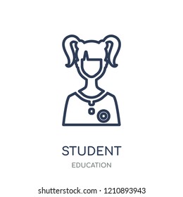 Student icon. Student linear symbol design from Education collection.