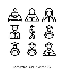 student icon or logo isolated sign symbol vector illustration - Collection of high quality black style vector icons
