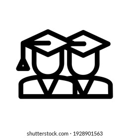 student icon or logo isolated sign symbol vector illustration - high quality black style vector icons
