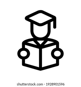 student icon or logo isolated sign symbol vector illustration - high quality black style vector icons
