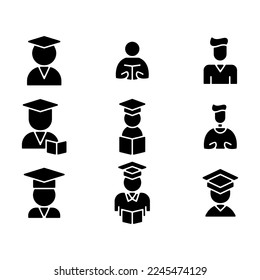 student icon or logo isolated sign symbol vector illustration - Collection of high quality black style vector icons