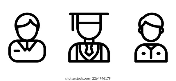 student icon or logo isolated sign symbol vector illustration - high quality black style vector icons
