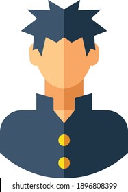Student icon male group of person profile avatar with mortar board hat symbol for school