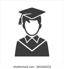 Student icon on white background