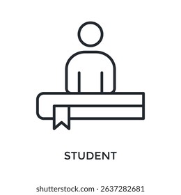 Student Icon Outline Style. Vector Illustration For Graphic Design