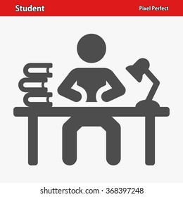 Student Icon. Professional, pixel perfect icons optimized for both large and small resolutions. EPS 8 format.