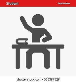 Student Icon. Professional, pixel perfect icons optimized for both large and small resolutions. EPS 8 format.