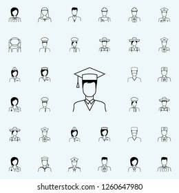 student icon. Proffecions icons universal set for web and mobile