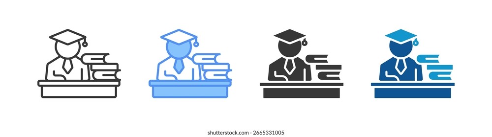Student Icon Set Multiple Style Collection