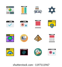 student icon set. vector set about hebrew, ebook, bookshelf and browser icons set.