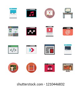student icon set. vector set about teacher, abacus, diploma and browser icons set.
