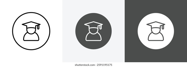 Student icon set vector art